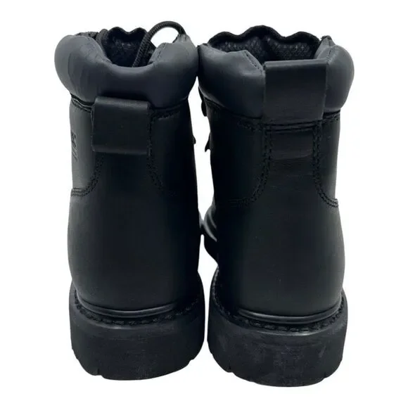 Bates Mens Black Leather Oil-Resistant Motocycle Boots Sz. 7 Wide E44102 Canyon